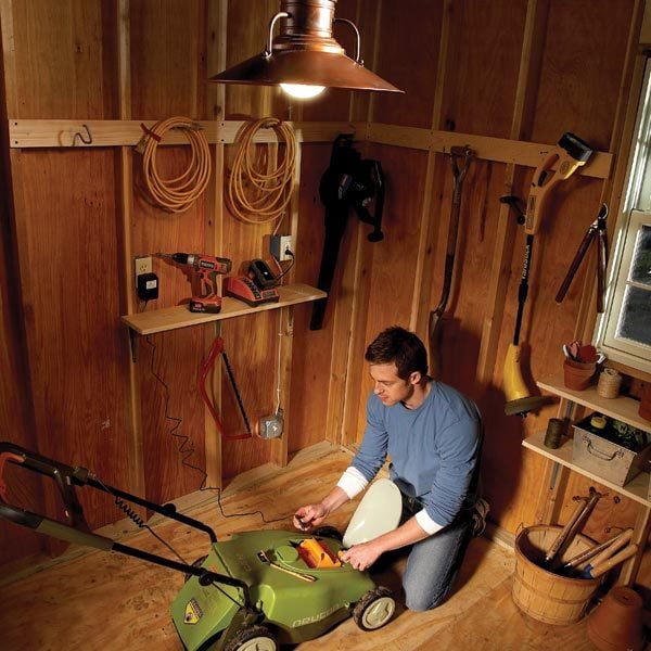 Run electrical wires underground to reach sheds, lights, patios, and 