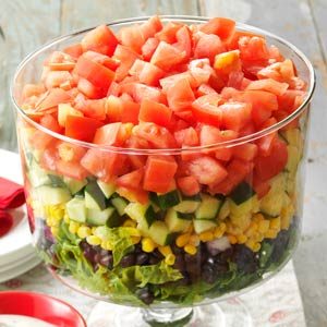 Layered Garden Bean Salad 