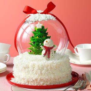 Holiday Snow Globe Cake Recipe