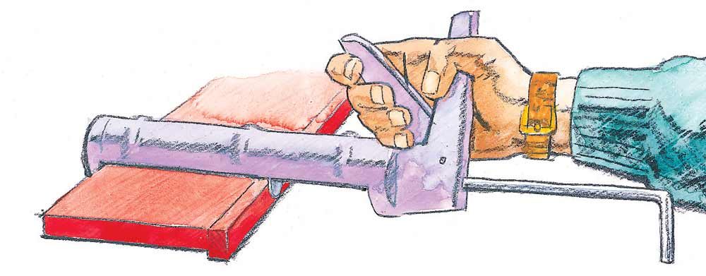 A person using a caulking gun as a clamp | Construction Pro Tips