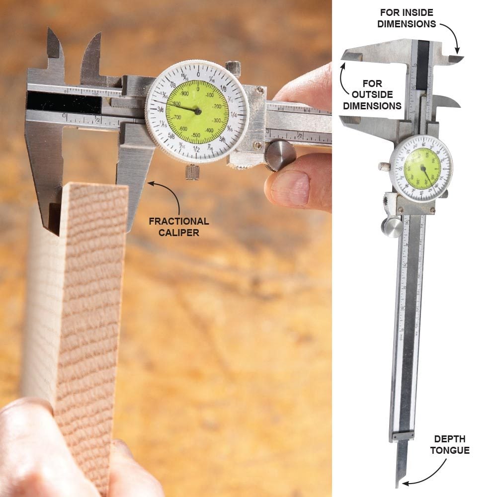A caliper that goes up fractionally instead of decimally | Construction Pro Tips
