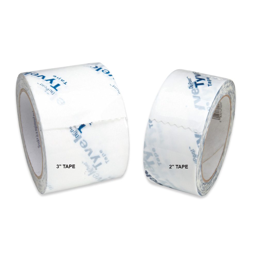 Three inch Tyvek tape for sealing gaps | Construction Pro Tips