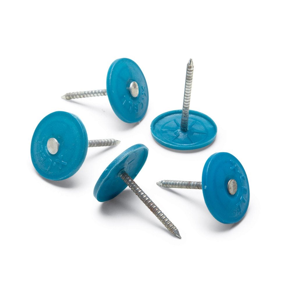 Capped fasteners used for securing house wrap | Construction Pro Tips