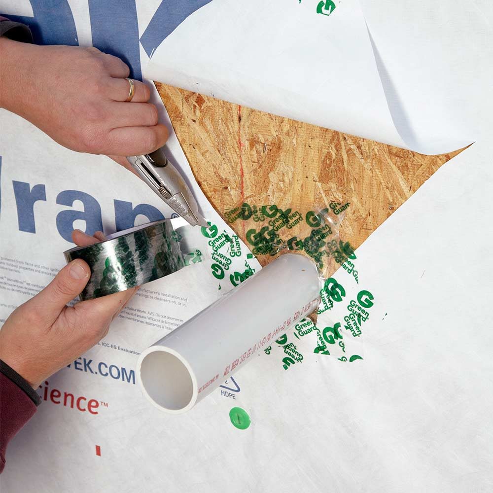 Sealing up open spots with tape | Construction Pro Tips