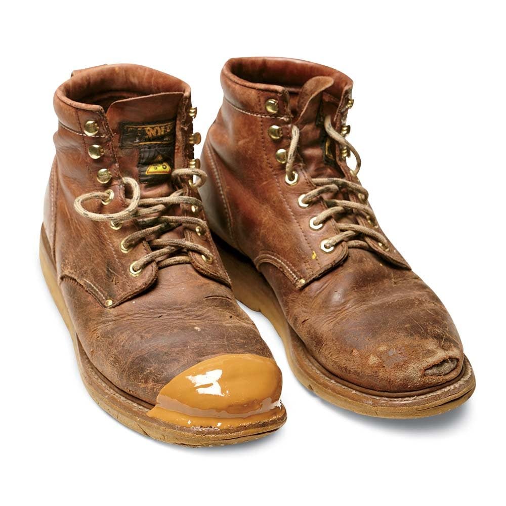 Substance used to restore the toes of old boots | Construction Pro Tips