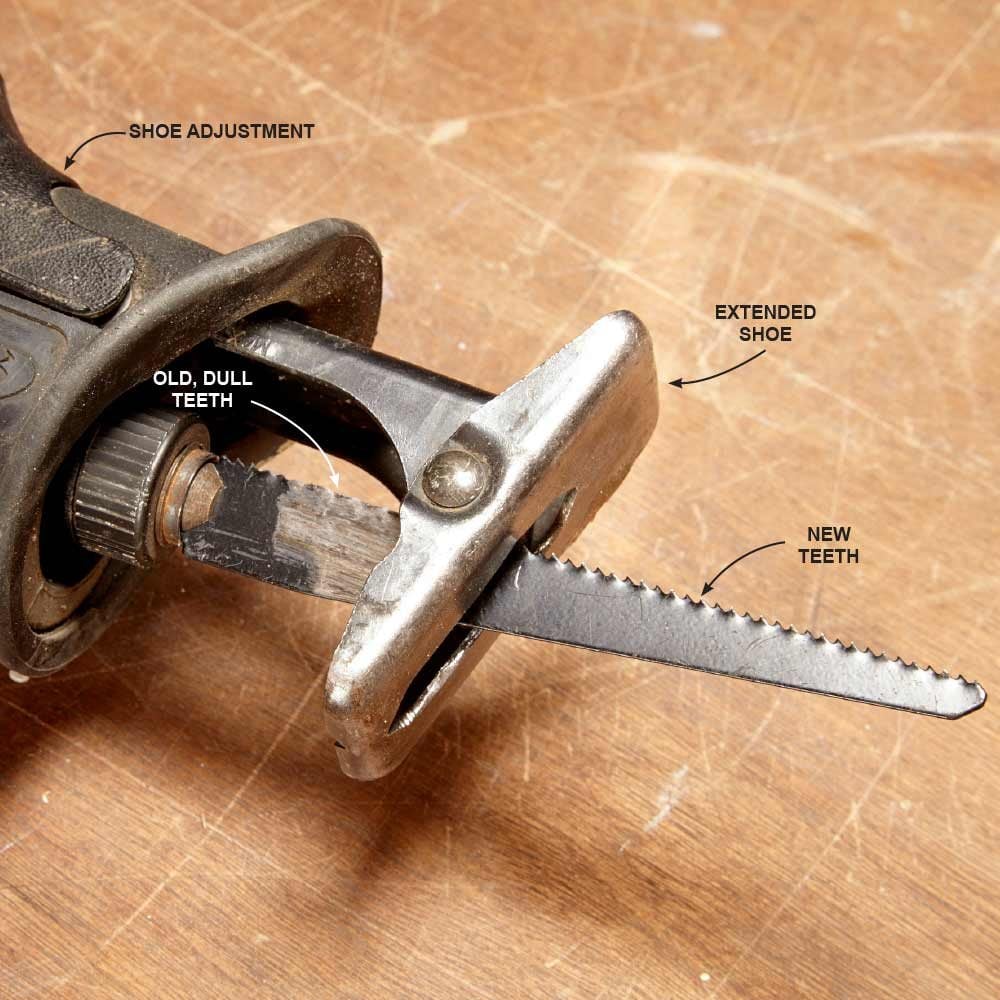 Adjusting the shoe on a reciprocating saw | Construction Pro Tips