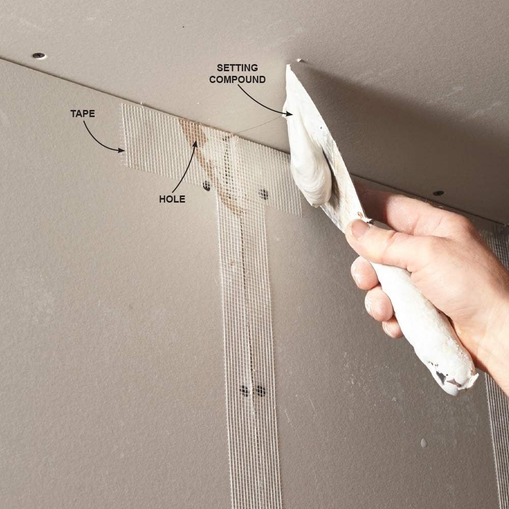 Cover the tape and fill the gaps | Construction Pro Tips