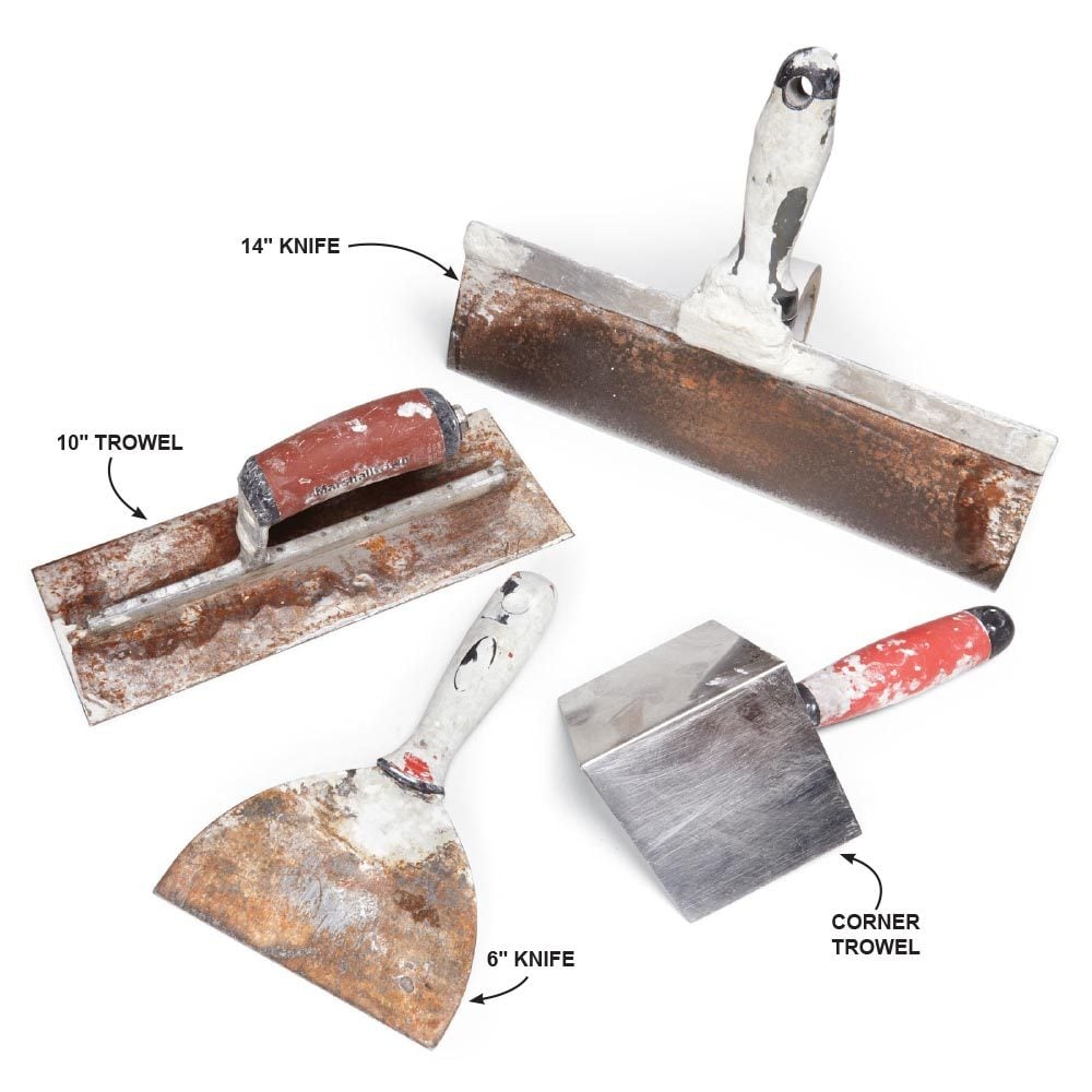 Putty knife, trowel and a corner trowel | Construction Pro Tips