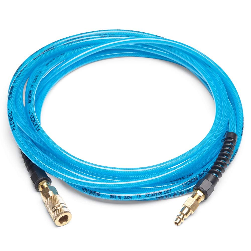 A Blue Coiled Air Hose | Construction Pro Tips