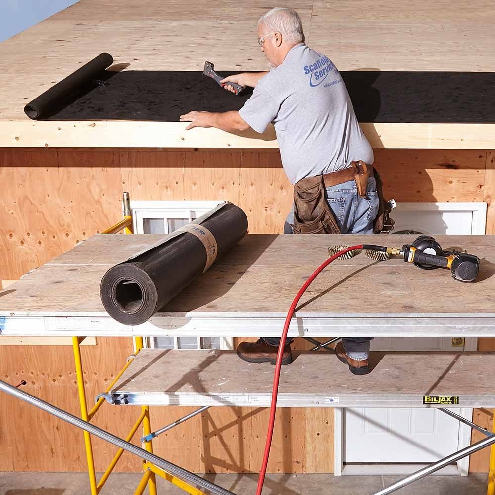 Building a workbench on top of scaffolding | Construction Pro Tips