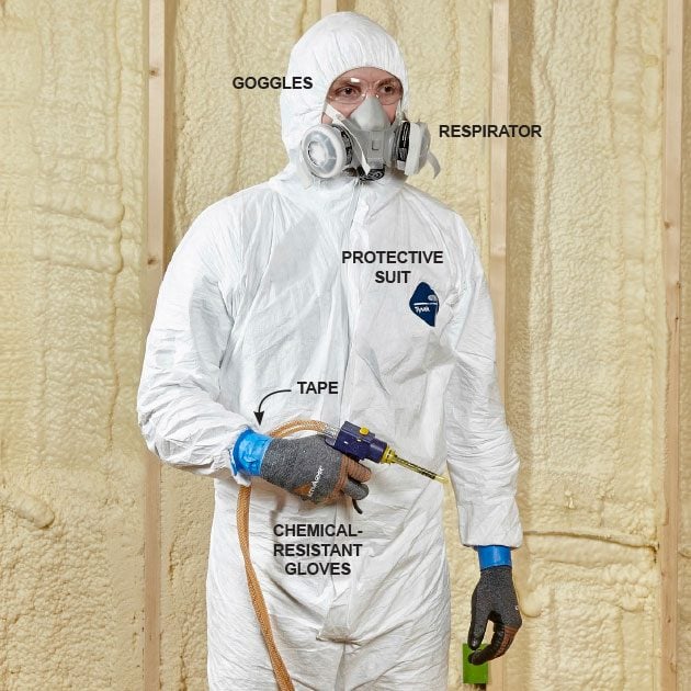 Man wearing protective suit | Construction Pro Tips