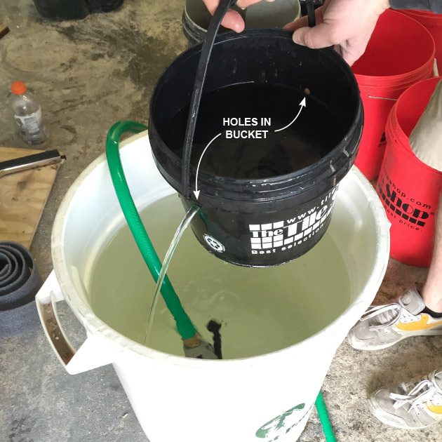A bucket with two holes in it | Construction Pro Tips