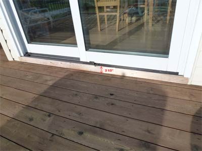 How To Build A Deck Prevent Rot At The Patio Door - How To Build A Patio Level With Doors