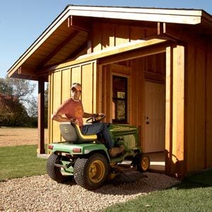 Build a shed with sliding doors