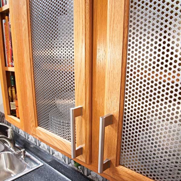 Kitchen Cabinets Metal Inserts, Reface Kitchen Cabinet Doors Glasgow