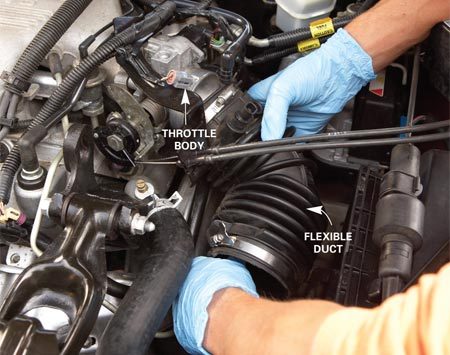 Cleaning a Throttle Body | The Family Handyman 1990 mazda rx 7 engine diagram 