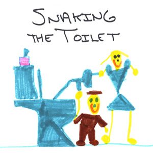 A kid's-eye view of snaking a toilet